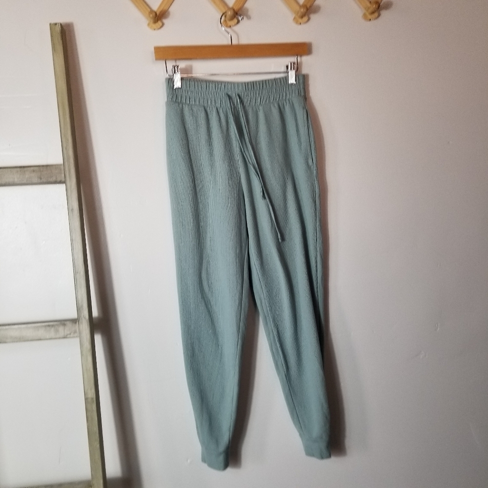 VICTORIA'S SECRET WOMEN'S GREEN WAFFLE KNIT PANTS SIZE XS